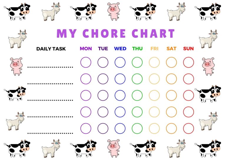 10 Best Chore Charts For 5-Year-Olds (Free Printable Templates ...