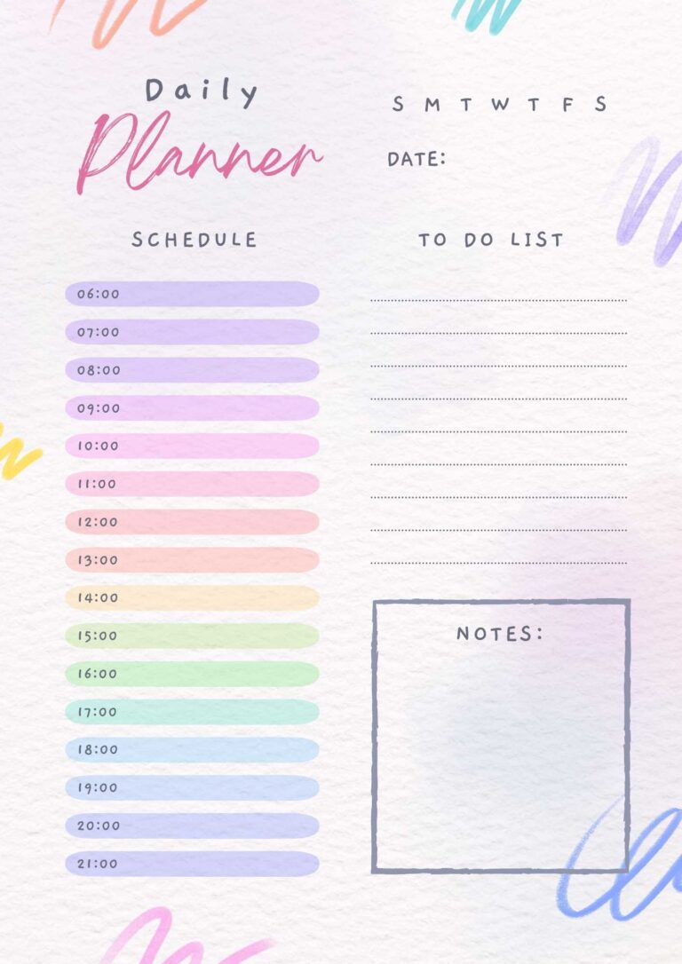 7 Best Daily Calendars by the Hour (FREE Printable Templates ...