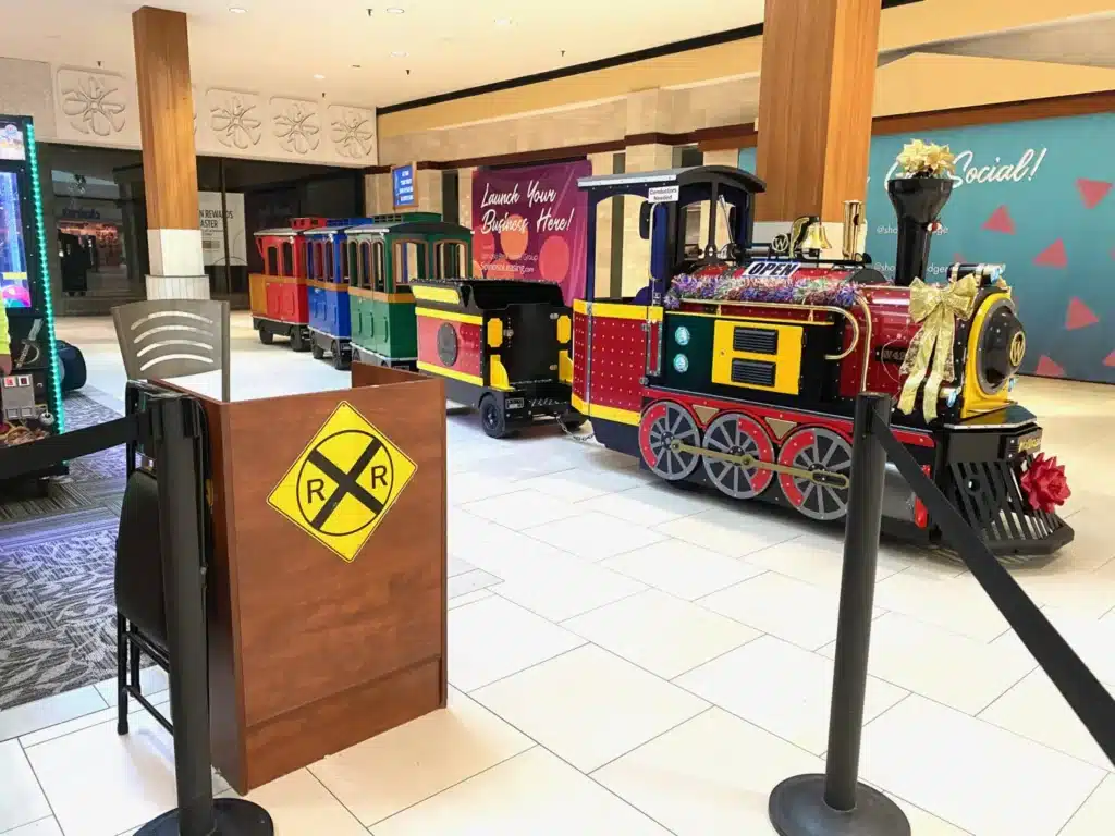 Choo choo train at Southridge Mall in Greenfield, Wisconsin.