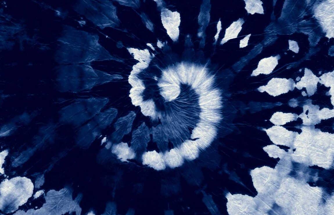 Tapisserie Shibori Indigo - Housse De Table Ou Murale - Fait Main 34x34 Cm - Coton