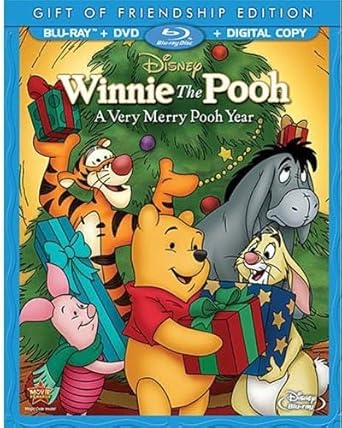 Movie cover of “A Very Merry Pooh Year” – Winnie the Pooh’s holiday adventures with friends.