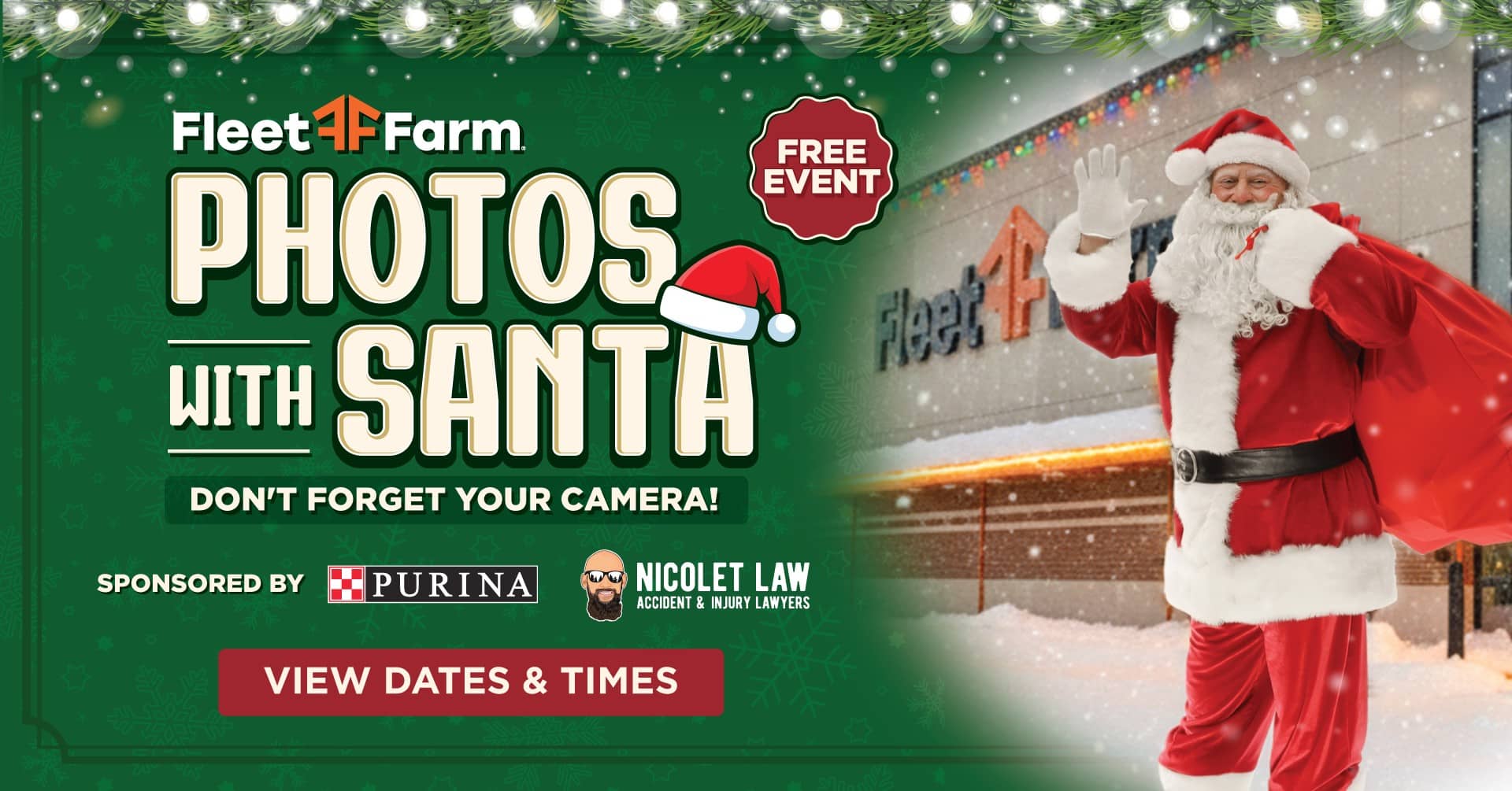 Photos with Santa at Fleet Farm