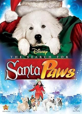 Movie cover of “Santa Paws” – magical puppy adventure to save Christmas.