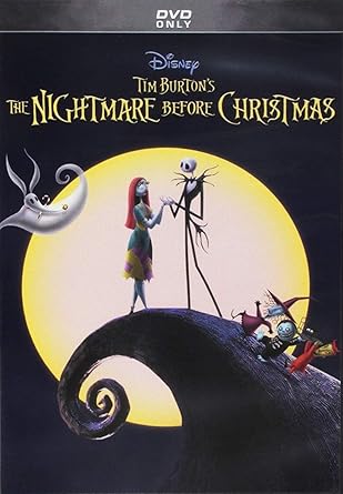 Movie cover of “The Nightmare Before Christmas” – a spooky holiday tale of Halloween meets Christmas.