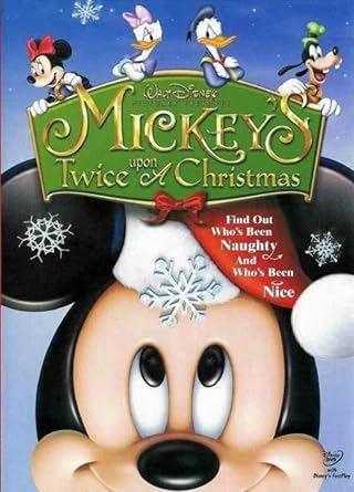 Movie cover of “Mickey’s Twice Upon a Christmas” – festive Disney stories about love and friendship.