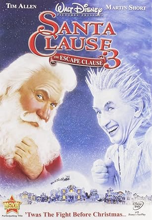 Movie cover of “The Santa Clause 3: The Escape Clause” – Santa vs. Jack Frost in a holiday showdown.