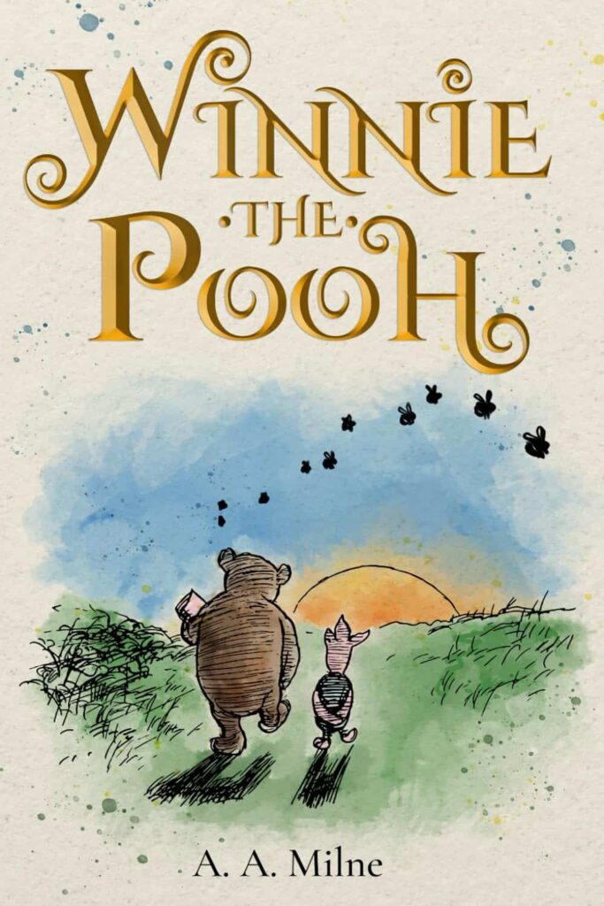 Book cover of “Winnie-the-Pooh” by A.A. Milne – gentle stories about kindness and friendship for young children.