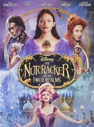 Movie cover of “The Nutcracker and the Four Realms” – fantasy musical about bravery and hope.