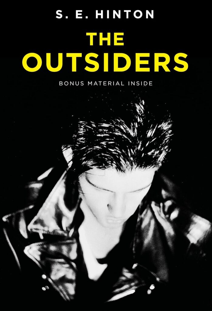 Book cover of “The Outsiders” by S.E. Hinton – classic teen drama about loyalty, class conflict, and growing up.