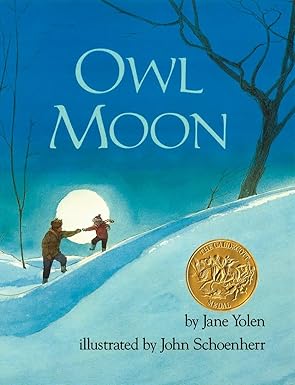 Book cover of “Owl Moon” by Jane Yolen – poetic story about nature and patience.