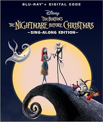 Movie cover of “The Nightmare Before Christmas” – dark yet whimsical holiday tale about Jack Skellington.