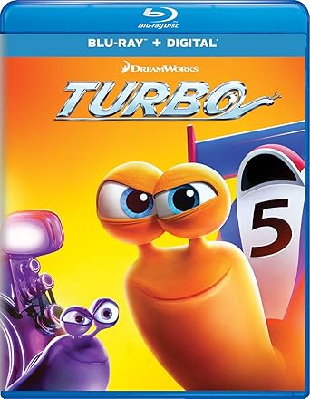 Movie cover of “Turbo” – animated comedy inspiring kids to chase dreams through a racing snail’s story.