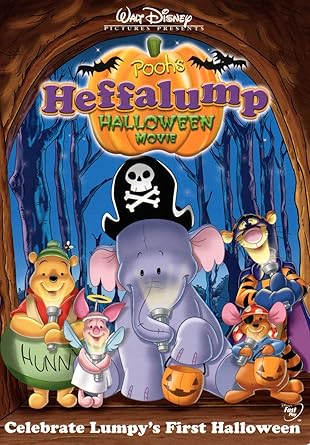 Movie cover of “Pooh’s Heffalump Halloween Movie” – a gentle Halloween tale with beloved forest friends.