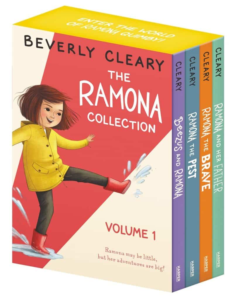 Book cover of “Ramona” by Beverly Cleary – lively adventures of an energetic and curious young girl.