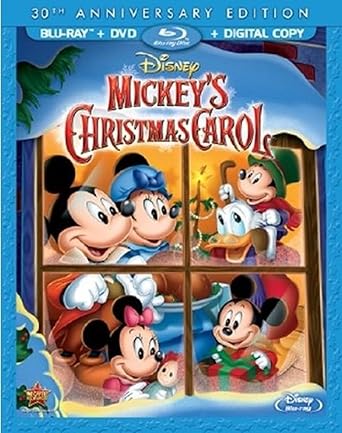 Movie cover of “Mickey’s Christmas Carol” – Disney’s take on the Dickens classic with Mickey and friends.