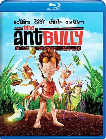 Movie cover of “The Ant Bully” – animated film about a boy shrinking to learn empathy with ants.