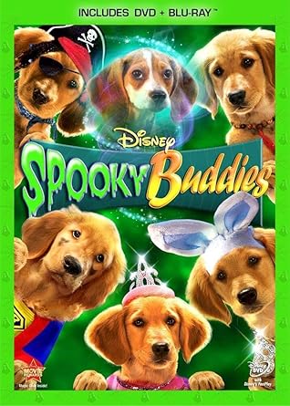 Movie cover of “Spooky Buddies” – cute puppies on a Halloween quest.
