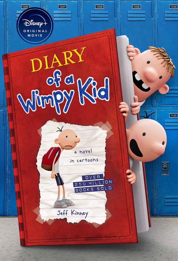 Book cover of “Diary of a Wimpy Kid” by Jeff Kinney – funny and relatable stories about growing up.