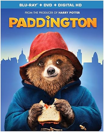 Movie covers of “Paddington 1 & 2” – live-action tales about kindness and family adventures.
