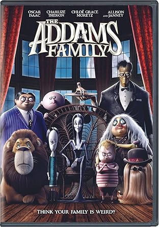 Movie cover of “Addams Family” – eccentric family adapts to suburban life and friendship.