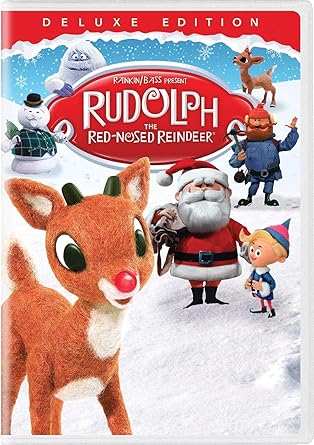 Movie cover of “Rudolph the Red-Nosed Reindeer” – classic tale about acceptance and courage.