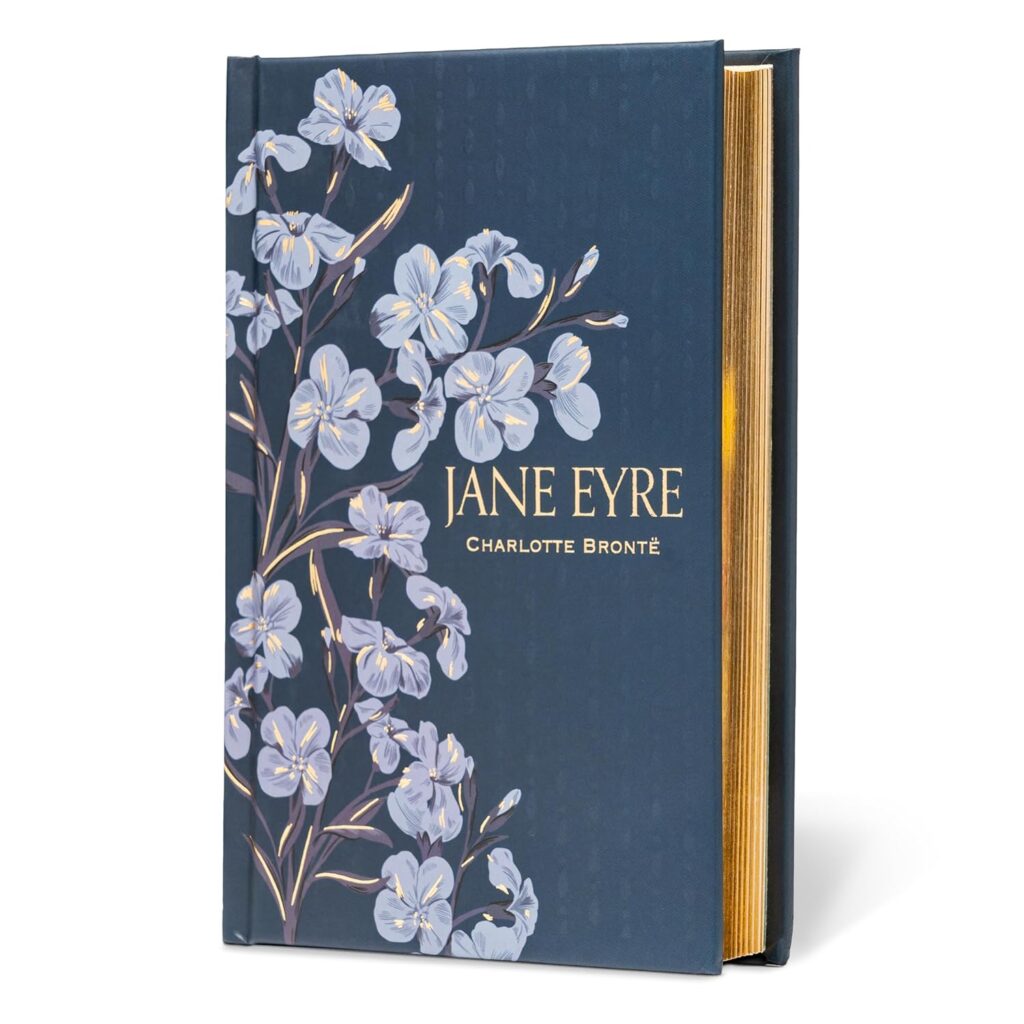 Book cover of “Jane Eyre” by Charlotte Brontë – gothic romance about an orphaned governess’s love and self-respect.