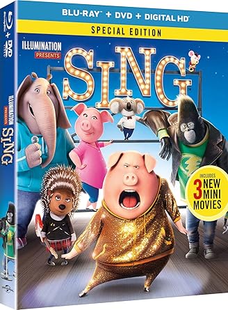 Movie cover of “Sing!” – animated musical about following dreams and perseverance.