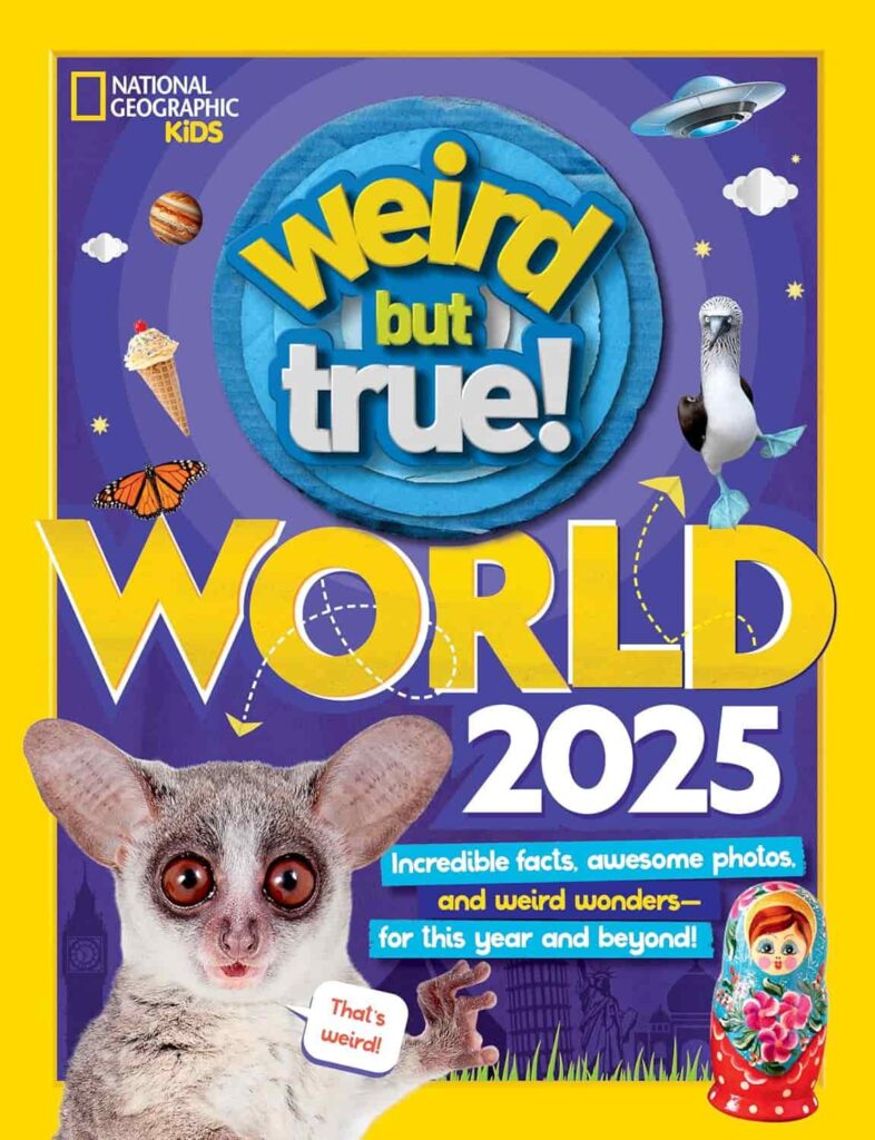 Book cover of “Weird But True!” – fun collection of unusual and fascinating science facts for kids.