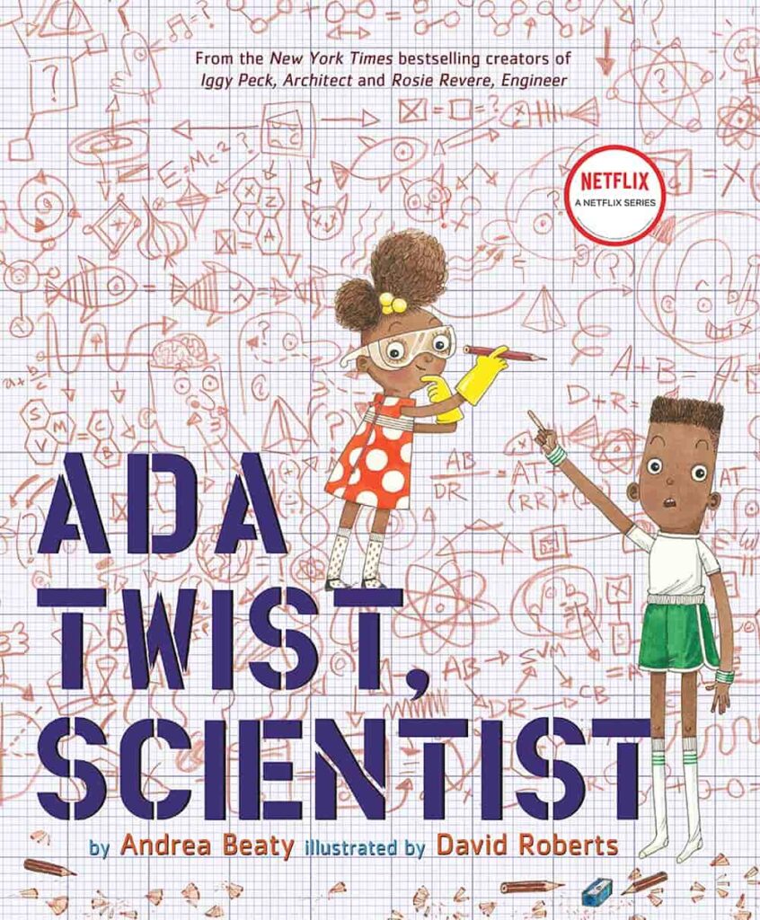  Book cover of “Ada Twist, Scientist” by Andrea Beaty – inspiring STEM story about curiosity and discovery for early readers.