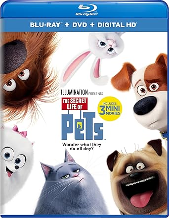 Movie covers of “The Secret Life of Pets 1” – animated adventures about pets’ secret lives and friendship.
