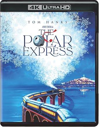 Movie cover of “The Polar Express” – magical Christmas train ride to the North Pole.