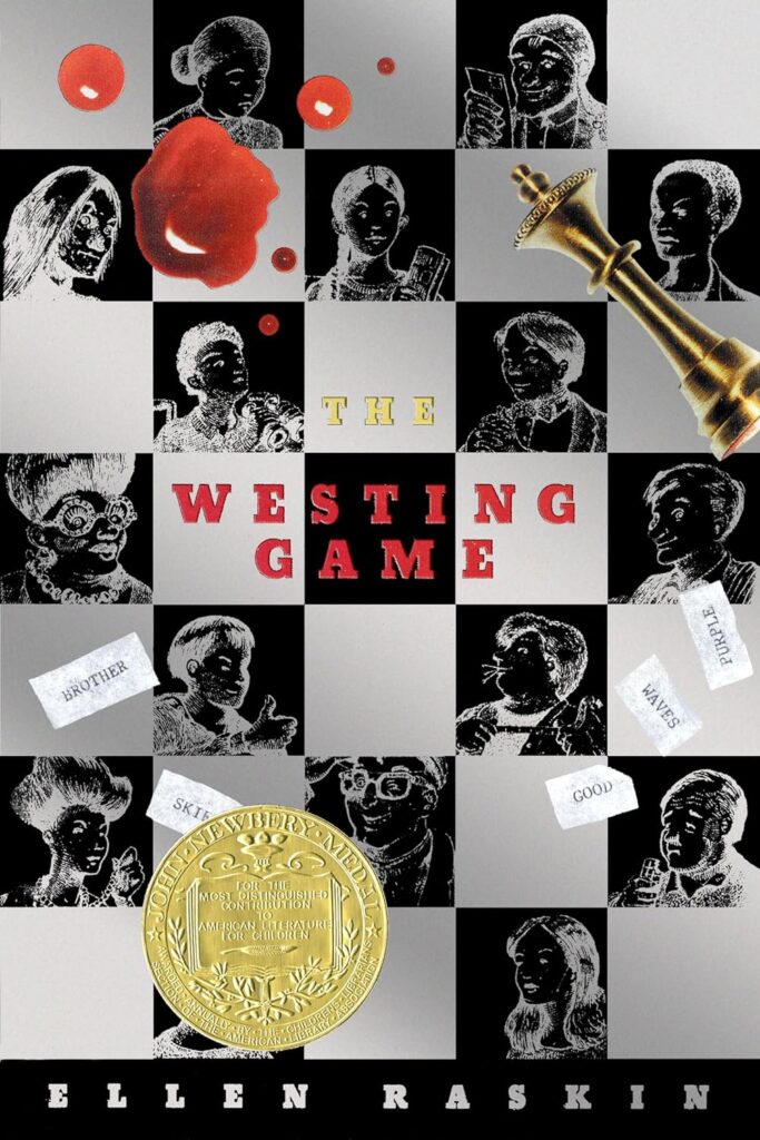 Book cover of “The Westing Game” by Ellen Raskin – clever mystery involving an eccentric millionaire’s will.
