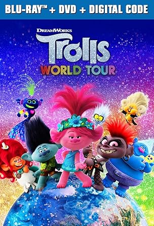 Movie cover of “Trolls World Tour” – animated story about unity and celebrating diversity.