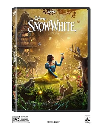 Movie cover of “Disney’s Snow White (Live-Action)” – timeless fairy tale about kindness and courage.