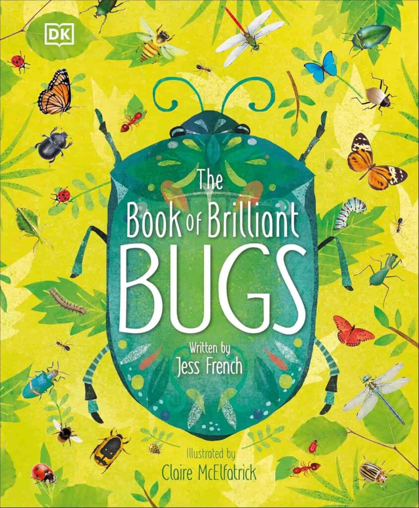 Book cover of “The Book of Brilliant Bugs” – detailed exploration of insects and their ecosystems for curious children.