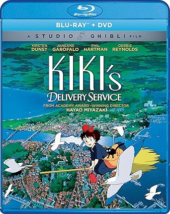 Movie cover of “Kiki’s Delivery Service” – animated tale about growing independence and kindness.