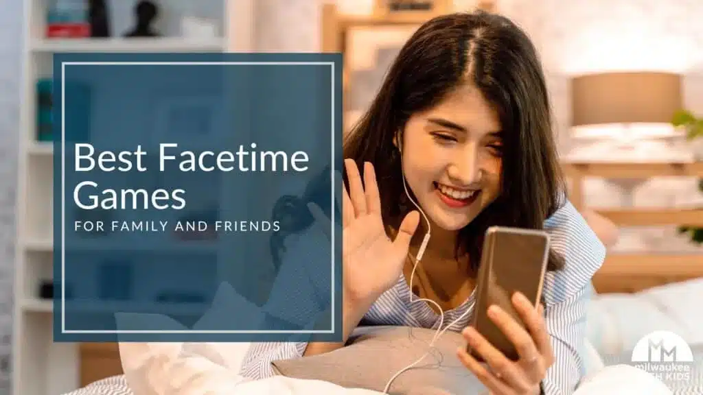 Woman smiling and waving during a FaceTime video call