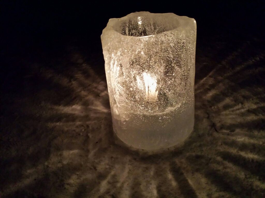 Candlelight hike hiking in Havenwoods State Forest Milwaukee Wisconsin