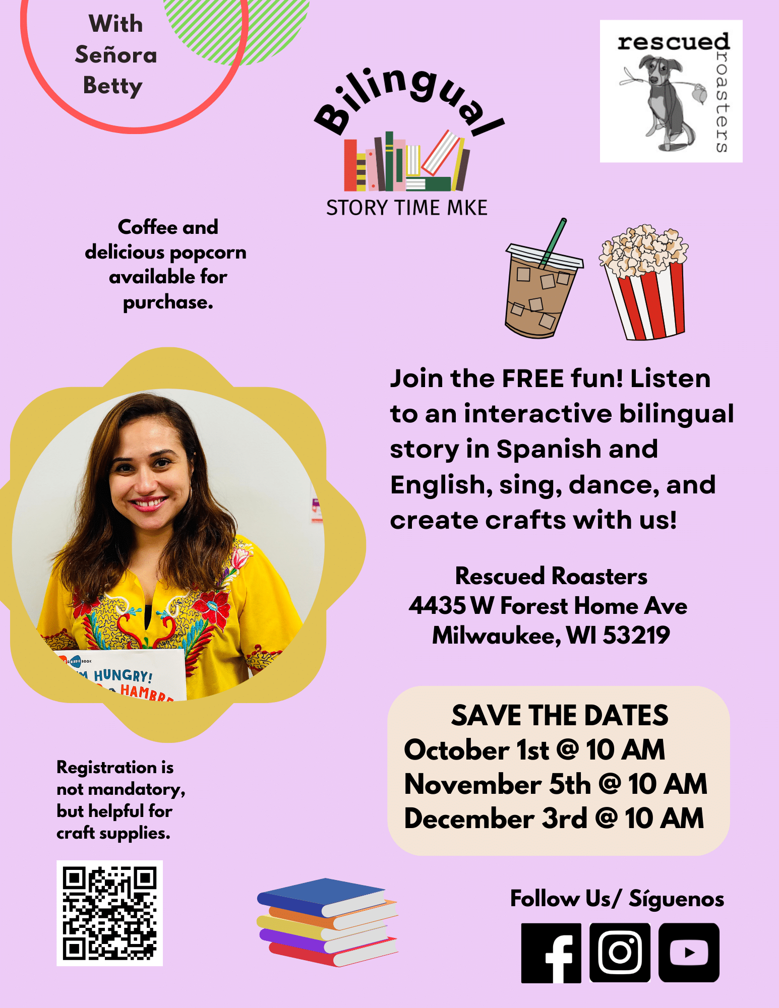 Bilingual Story Time at Rescued Roasters MKE