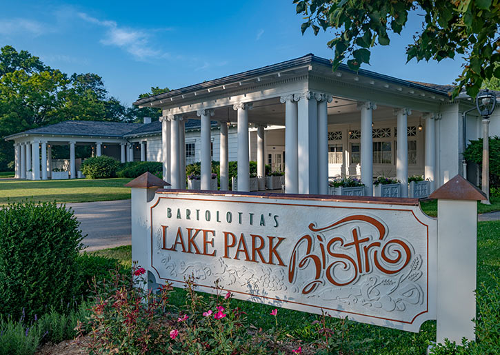Exterior of Bartolotta's Lake Park Bistro in Milwaukee, Wisconsin