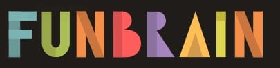 Spelling of Funbrain in different colors set in black background