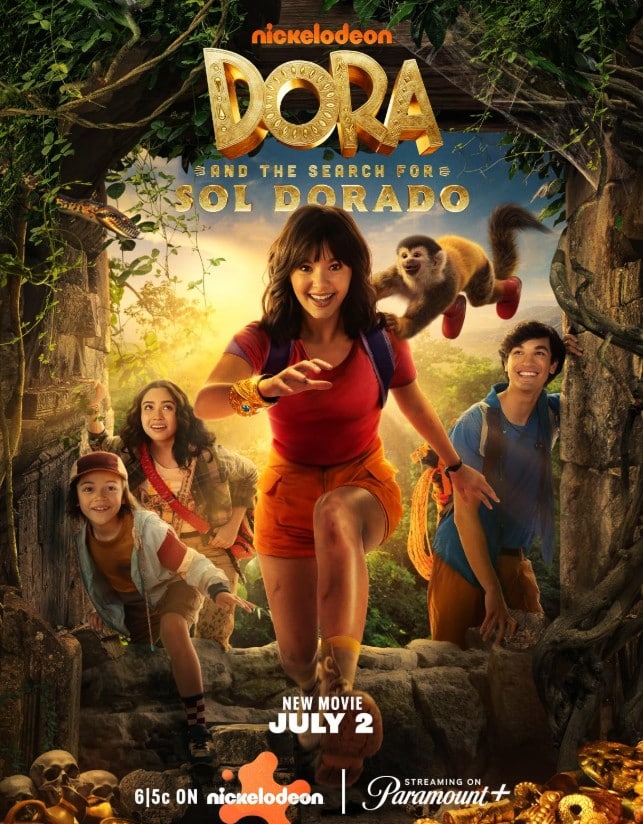  Movie cover of “Dora and the Search for Sol Dorado” – adventurous story encouraging exploration and problem-solving.