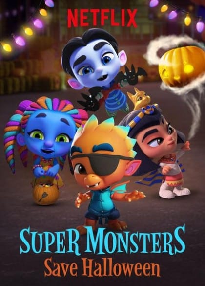 Movie cover of “Super Monsters Save Halloween” – short animated special celebrating kindness and courage on Halloween night.