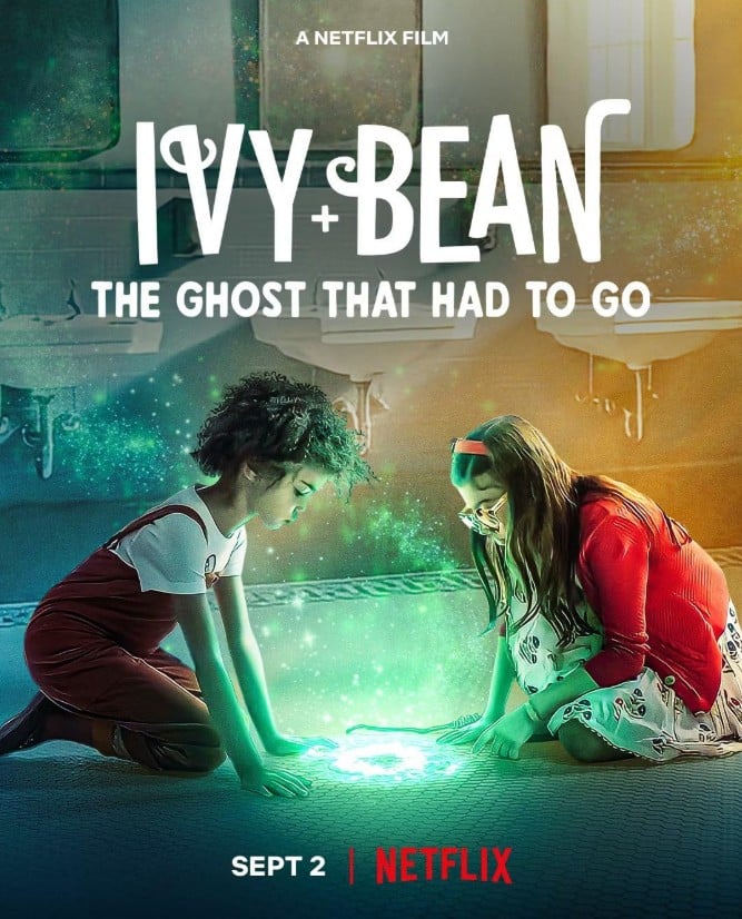 Movie cover of “Ivy + Bean: The Ghost That Had to Go” – playful ghost mystery at school with humor and light spooks.