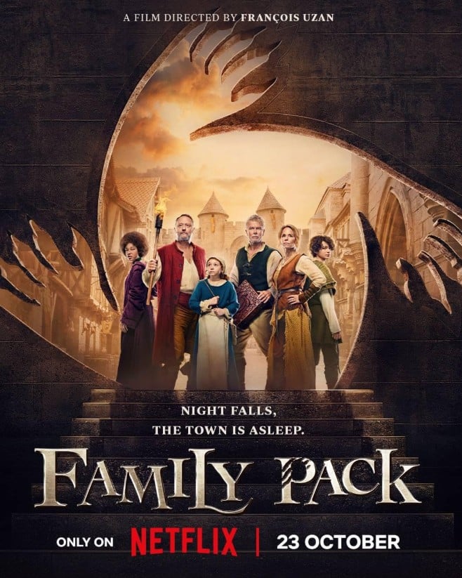 Movie cover of “Family Pack” – adventurous magical board game journey with werewolves and medieval twists.