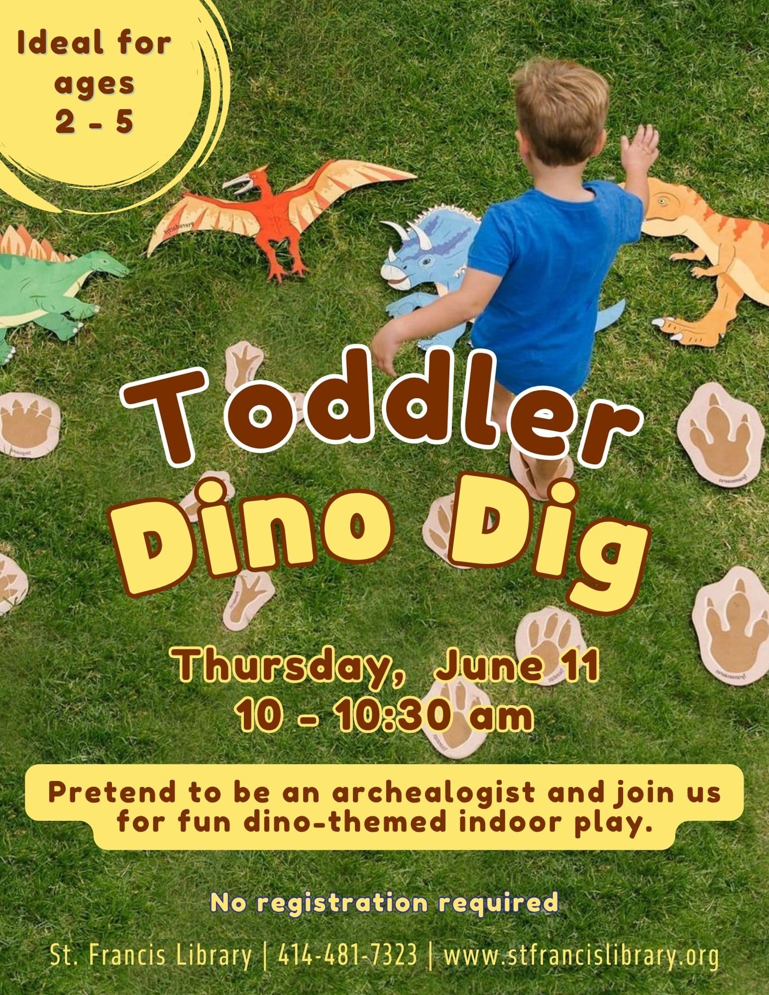 Toddler Dino Dig @ the St. Francis Library