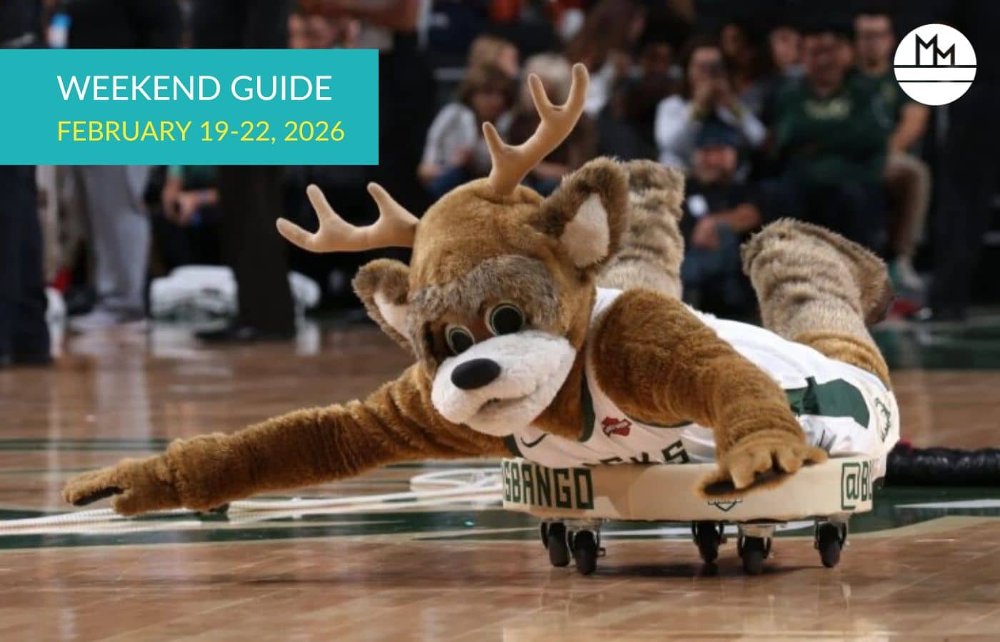 WEEKEND GUIDE (67) Bango at Milwaukee Bucks Family Night at Fiserv Forum Milwaukee Wisconsin