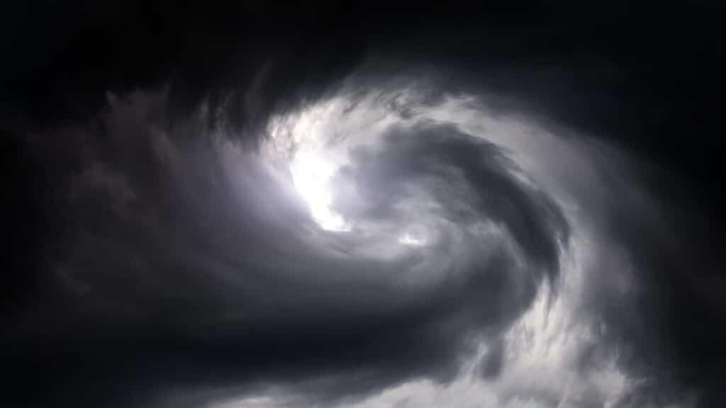 Very dark clouds in swirling pattern to represent thunder inspired baby names