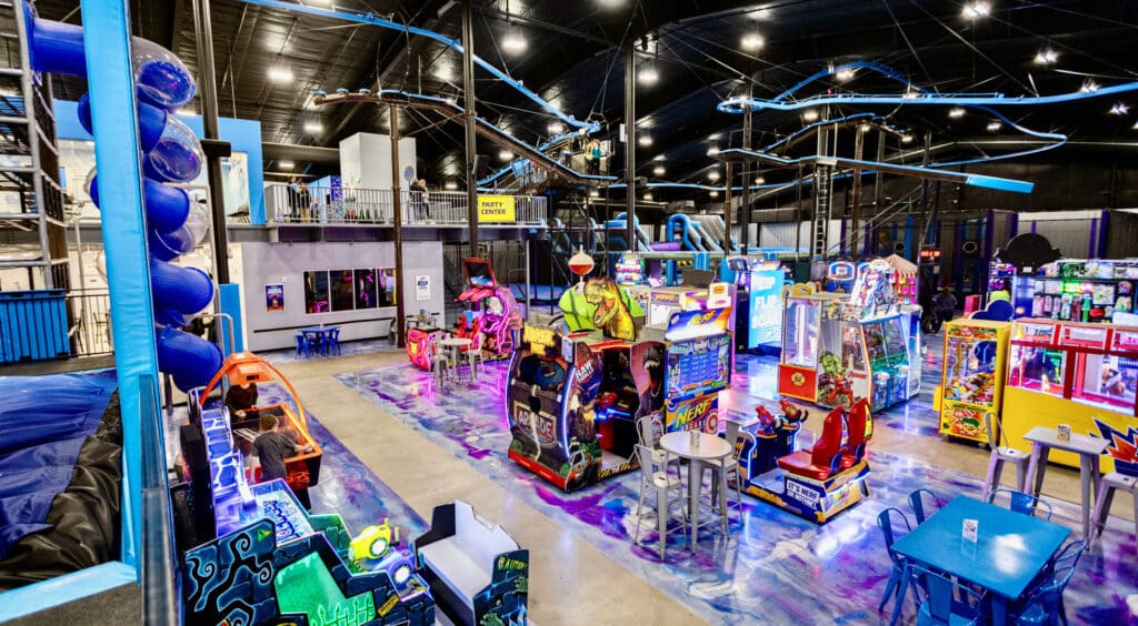 Different kinds of arcade games ready to be played at Air City 360.