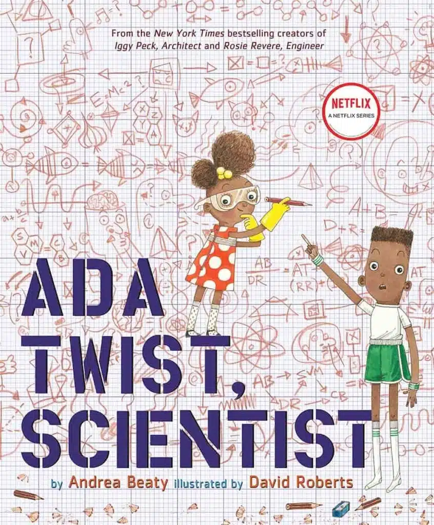  Book cover of “Ada Twist, Scientist” by Andrea Beaty – inspiring STEM story about curiosity and discovery for early readers.